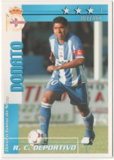 Cromo E00090: Fichas de la Liga 2003, Donato: R. C. D. La Coruña. Defensa