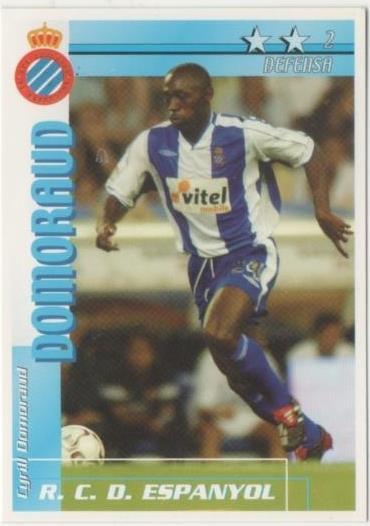 Cromo E00103: Fichas de la Liga 2003, Domoraud: R.C.D. Español. Defensa