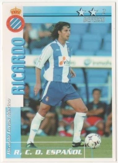 Cromo E00101: Fichas de la Liga 2003, Ricardo.: R.C. D. Español. Defensa