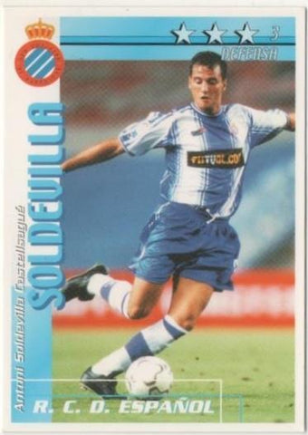 Cromo E00099: Fichas de la Liga 2003, Soldevilla: R.C. D. Español. Defensa