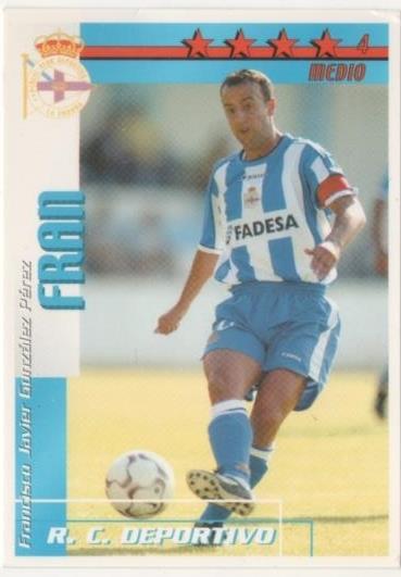 Cromo E00093: Fichas de la Liga 2003, Fran: R.C.D. La Coruña. Medio
