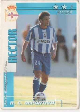 Cromo E00091: Fichas de la Liga 2003, Hector: R.C. D. La Coruña. Defensa