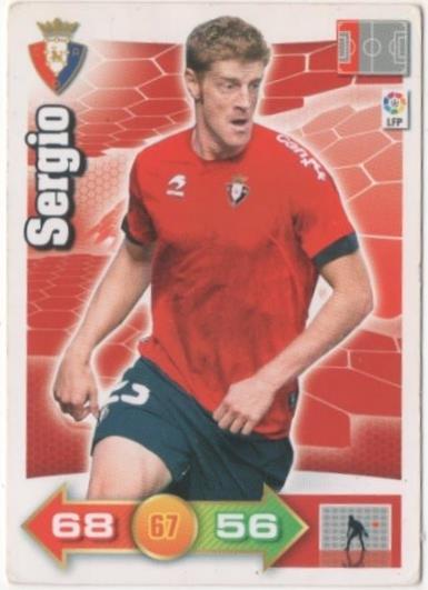 Cromo E00493: Album 2-Trading Car Game 2010-11, Sergio: C.AT. Osasuna. Defensa