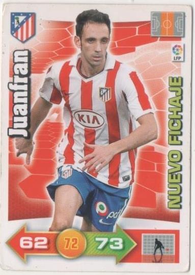 Cromo E00338: Trading Card Game 2010-11, Juanfran: Atlético de Madrid. Medio