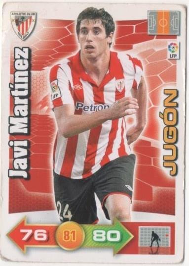 Cromo E00325: Trading Card Game 2010-11, Javi Martínez: At. C. Bilbao. Medio