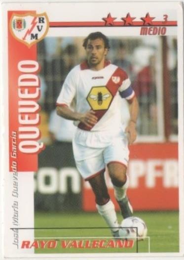 Cromo E00324: Fichas de la Liga 2003, Quevedo: Rayo Vallecano. Medio