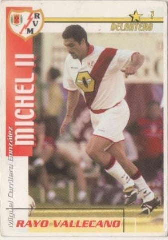 Cromo E00323: Fichas de la Liga 2003, Michel II. Rayo Vallecano. Delantero