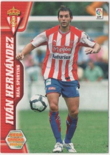 Cromo E00347: Mega Cracks 2010-11, Iván Hernández: Real Sporting de Gijón. Medio