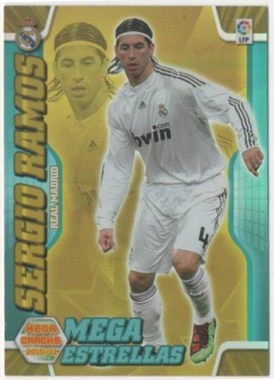 Cromo E00345: Mega Cracks 2010-11, Sergio Ramos: Real Madrid. Defensa