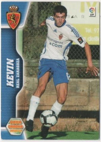 Cromo E00342: Mega Cracks 2010-11, Kevin: Real Zaragoza. Medio