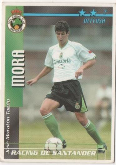 Cromo E00298: Fichas de la Liga 2003, Mora: Racing de Santander. Defensa