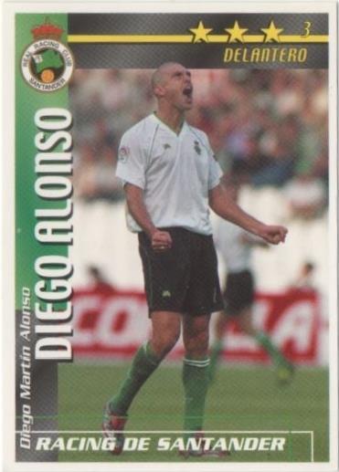 Cromo E00293: Fichas de la Liga 2003, Diego Alonso: Racing de Santander. Delantero