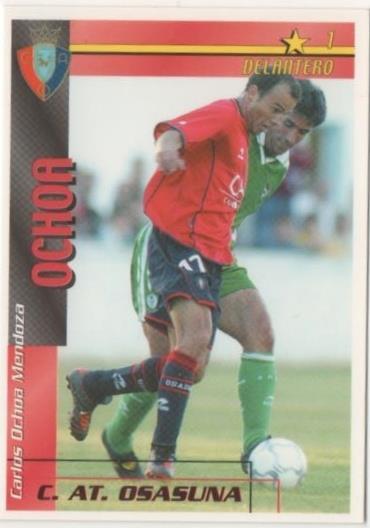 Cromo E00290: Fichas de la Liga 2003, Ochoa: C.AT. Osasuna. Delantero