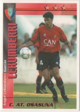 Cromo E00288: Fichas de la Liga 2003, Lekumberri: C.AT. Osasuna. Medio