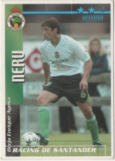 Cromo E00294: Fichas de la Liga 2003, Neru: Racing de Santander. Defensa