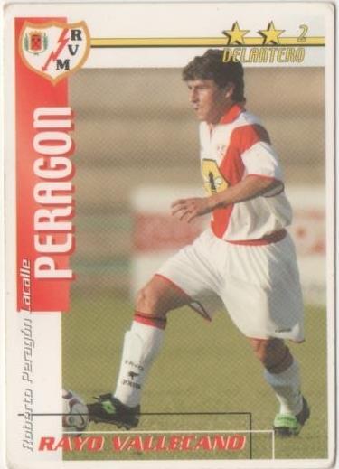 Cromo E00311: Fichas de la Liga 2003, Peragón: Rayo Vallecano. Delantero