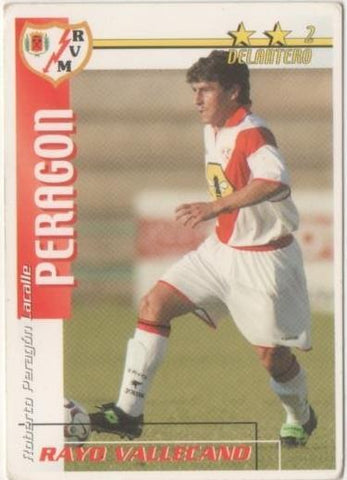 Cromo E00311: Fichas de la Liga 2003, Peragón: Rayo Vallecano. Delantero