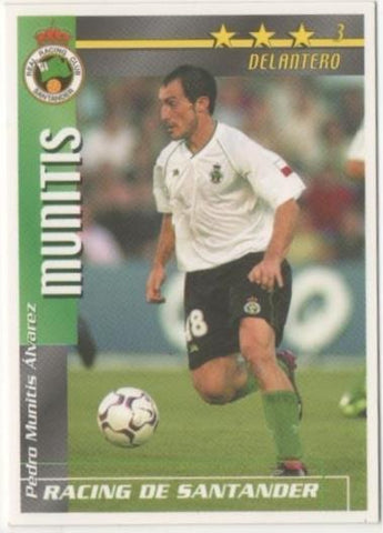 Cromo E00307: Fichas de la Liga 2003, Munitis: Racing de Santander. Delantero