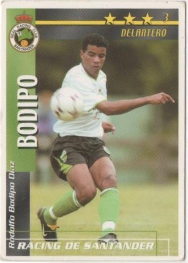Cromo E00306: Fichas de la Liga 2003, Bodipo: Racing de Santander. Delantero