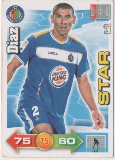 Cromo E00395: Trading Card Game, 2010-11, Diaz: Getafe C.F. Defensa