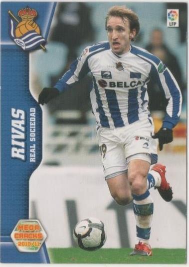 Cromo E00418: Mega Cracks 2010-11, Rivas: Real Sociedad. Medio