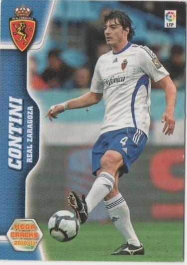 Cromo E00376: Mega Cracks 2010-11, Contini: Real Zaragoza. Defensa