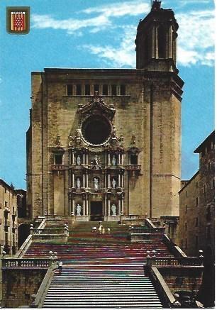 POSTAL L01248: Fachada de la Catedral de Girona