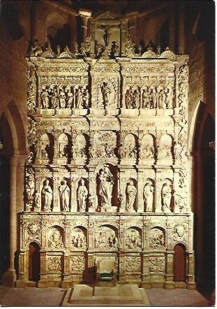 POSTAL L01223: Iglesia Retablo de Damian Forment en el Monasterio de Poblet
