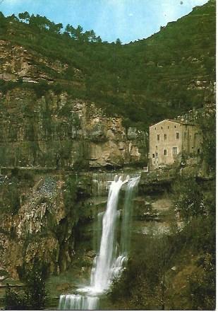 POSTAL L01238: Ermita y cascada en Sant Miquel del Fai, Barcelona