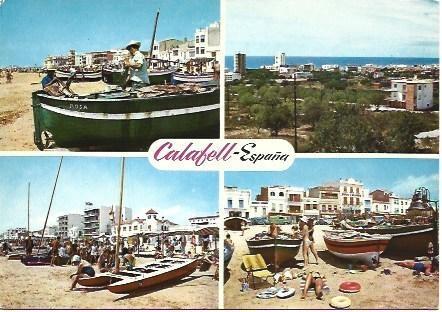 POSTAL L01316: Vistas varias de Calafell, Tarragona