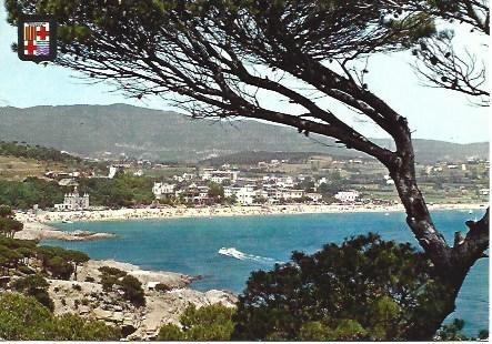 POSTAL L01318: Playa de Sant Pol en Sant Feliu de Guixols, Girona