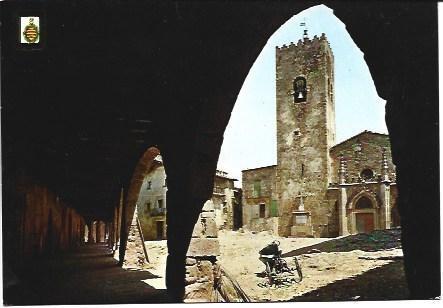 POSTAL L01295: Porticos en Santa Pau, Girona