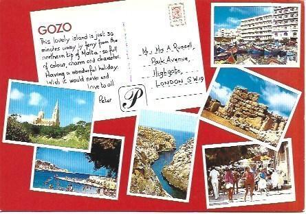 POSTAL L01157: Vsitas de Gozo, Malta