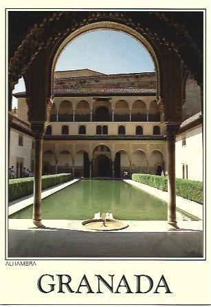 POSTAL L01125: Patio de los Arrayanes en la Alhambra de Granada