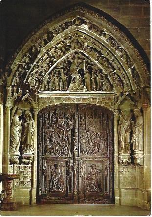 POSTAL L01129: Puerta del Claustro de la Catedral de Burgos