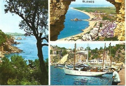 POSTAL L01179: Vistas de Blanes, Girona