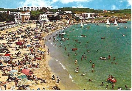 POSTAL L01193: Playa de La Fosca en Palamos, Girona