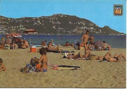 POSTAL L01185: Playa Rastrillo en Roses, Girona