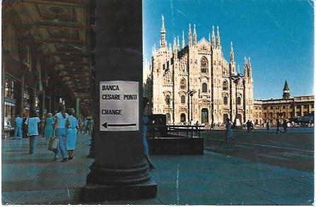 POSTAL L01471: Vista del Duomo de Milan, Italia