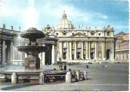 POSTAL L01476: Vista de la plaza San Pedro de Roma