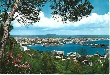 POSTAL L01481: Vista de Palma de Mallorca desde Bellver