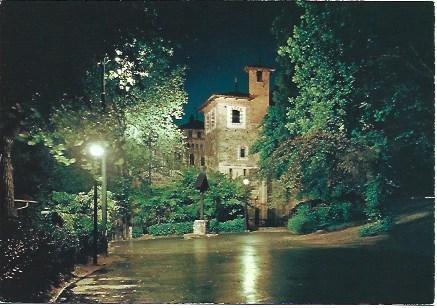 POSTAL L01489: Vista nocturna del Valentino de Turin, Italia
