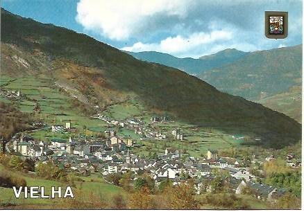 POSTAL L01368: Vista general de Viella, Lleida
