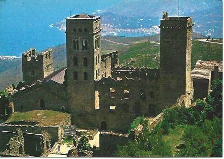 POSTAL L01349: Vista parcial de Sant Pere de Roda, Girona
