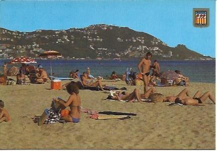 POSTAL L01373: Playa Rastrillo en Roses, Girona