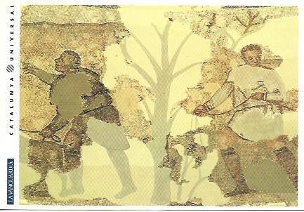 POSTAL L01344: Mosaico romano en Centelles, Barcelona