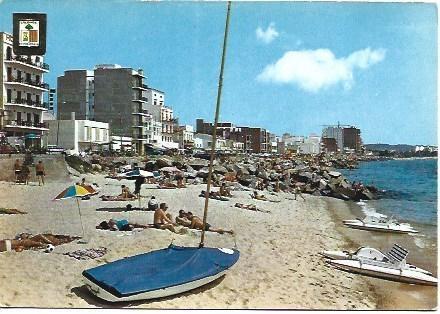 POSTAL L01405: Detalle de la playa de Sant Antoni de Calonge