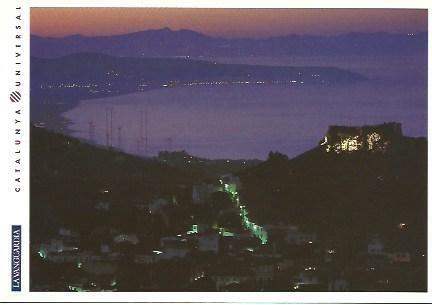 POSTAL L01427: Vista nocturna del Cap de Begur