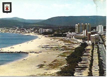 POSTAL L01400: Vista del Paseo de Palamos, Girona