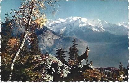 POSTAL L00836:  Vista de los Alpes de Francia